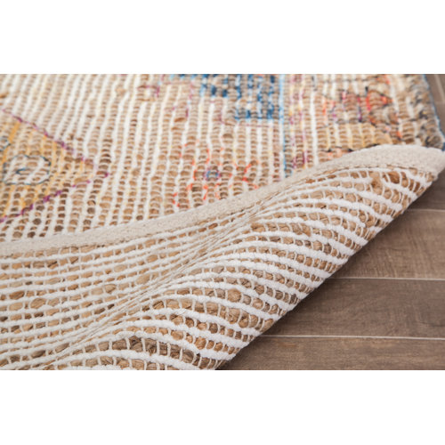 Kelly Clarkson Home Auxerre Handmade Flatweave Beige/Blue/Red Rug